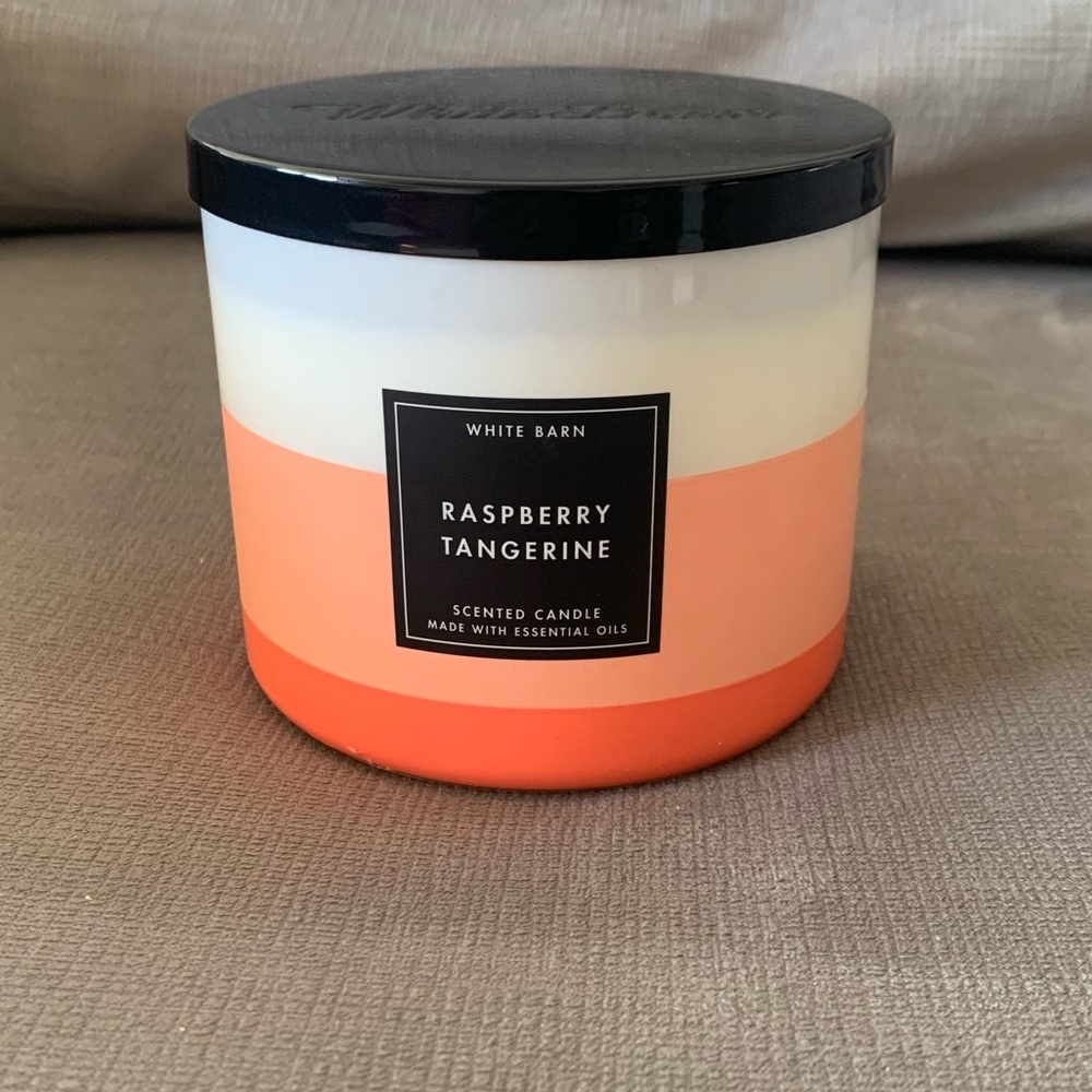 Bath & Body Works White Barn 3 Wick RASPBERRY TANGERINE